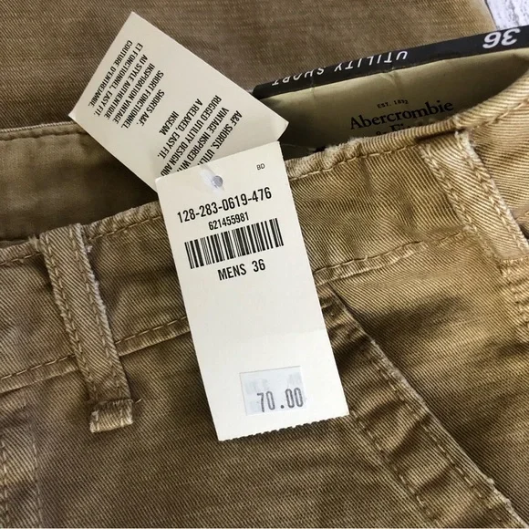 🌿 ABERCROMBIE & FINCH 🌿 men’s utility cargo chino shorts size 36 - Picture 5 of 6
